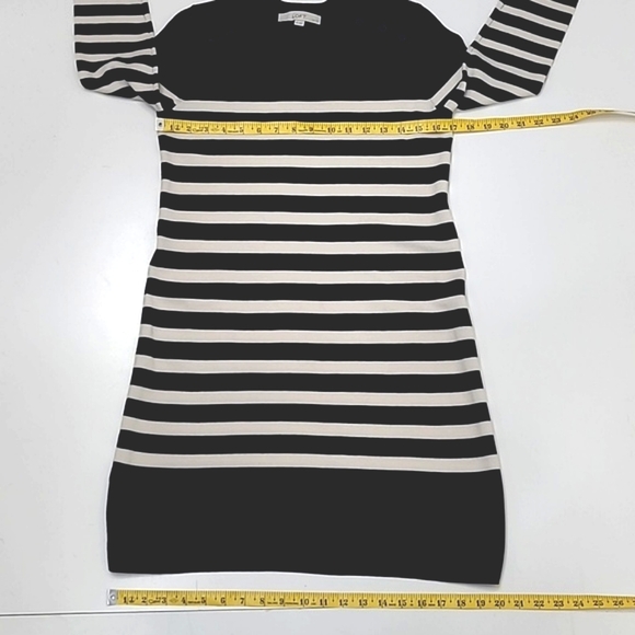 LOFT Petites Midi Sheath Knit Sweater Dress Striped Long Sleeve Boatneck Tunic - Picture 13 of 17